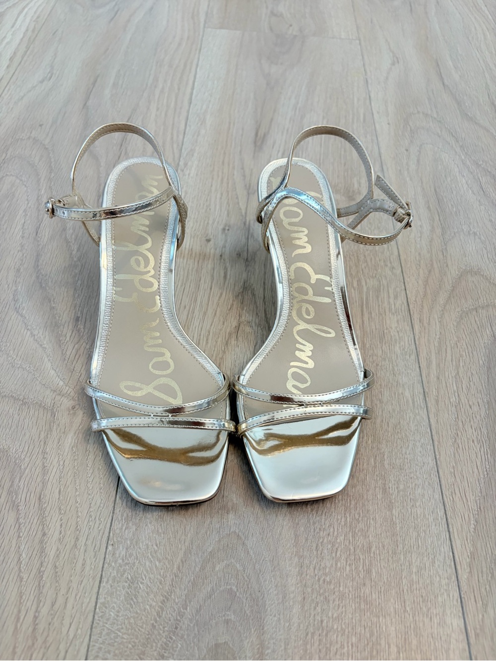Sam Edelman Gold Metallic Strappy Sandals
